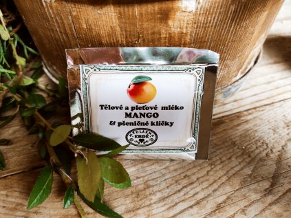 Mango & pšeničné klíčky pleťové a tělové mléko 20 ml testr