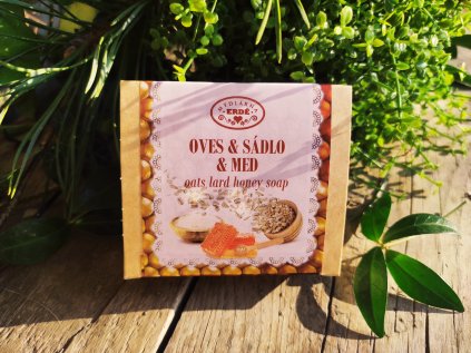 Oves + sádlo + med  100g přírodní mýdlo