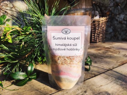 Šumivá koupel s himalájskou solí a mýdlovými hoblinkami 280g