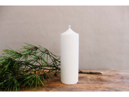 Sójová rustikální válcová svíčka