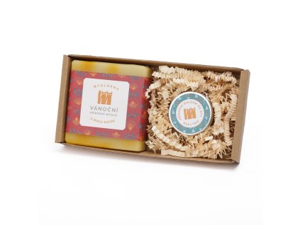 Dárkový balíček s Vánočním mýdlem a rakytníkovým balzámem