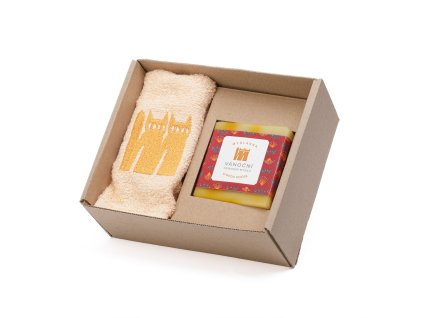 Dárkový balíček s ručníčkem a vánočním mýdlem