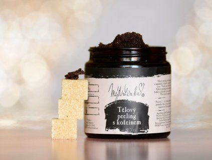 Tělový peeling s kofeinem MýdLenka, kávový peeling