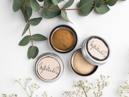 Cestovní obal na tuhý kondicionér MýdLenka.Cestovní obal na tuhý šampon MýdLenka, dózička na tuhý šampon a kondicionér