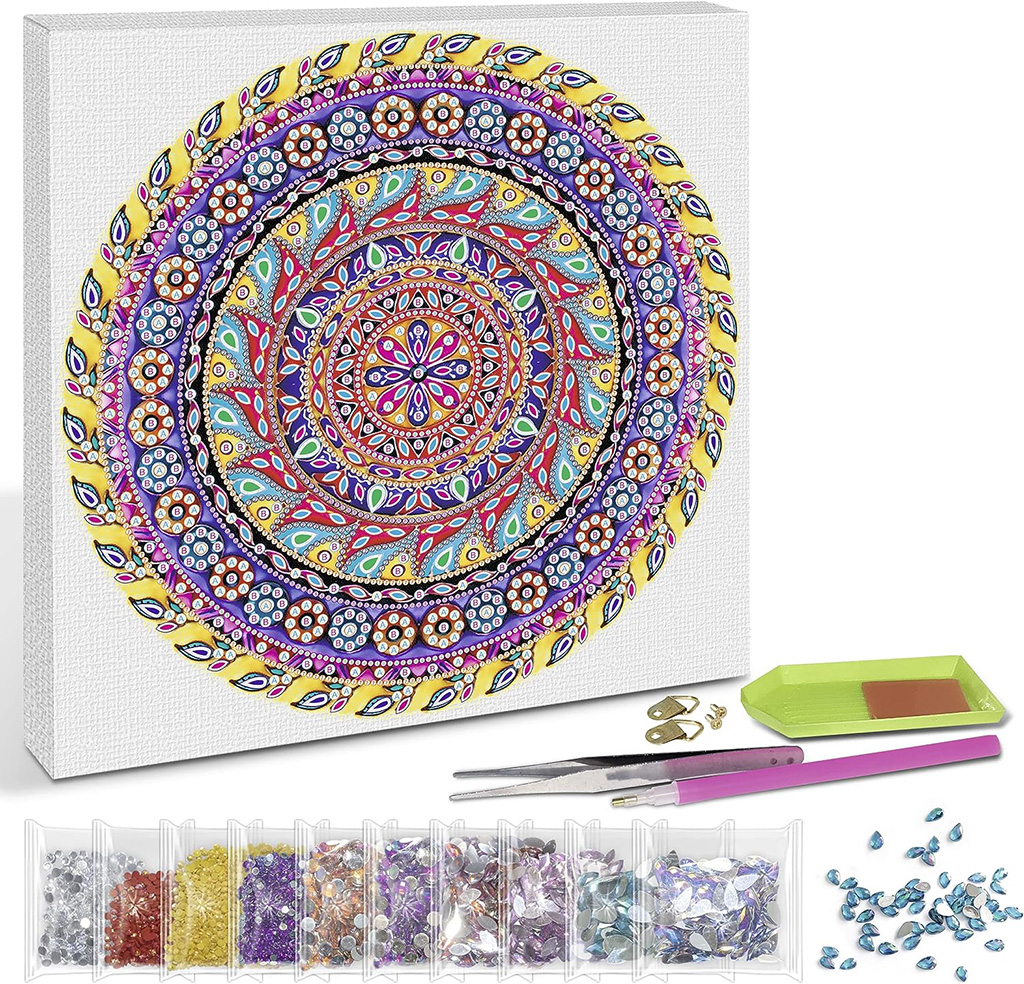 URSUS 43520004 - Diamond Art Painting umělecká sada - Mandala, 30x30 cm