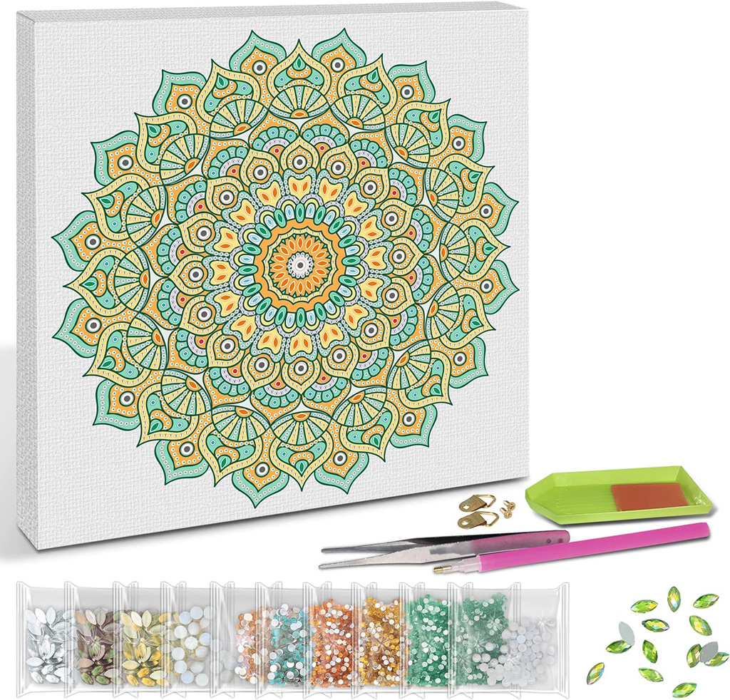 URSUS 43520007 - Diamond Art Painting umělecká sada - Mandala, 30x30 cm