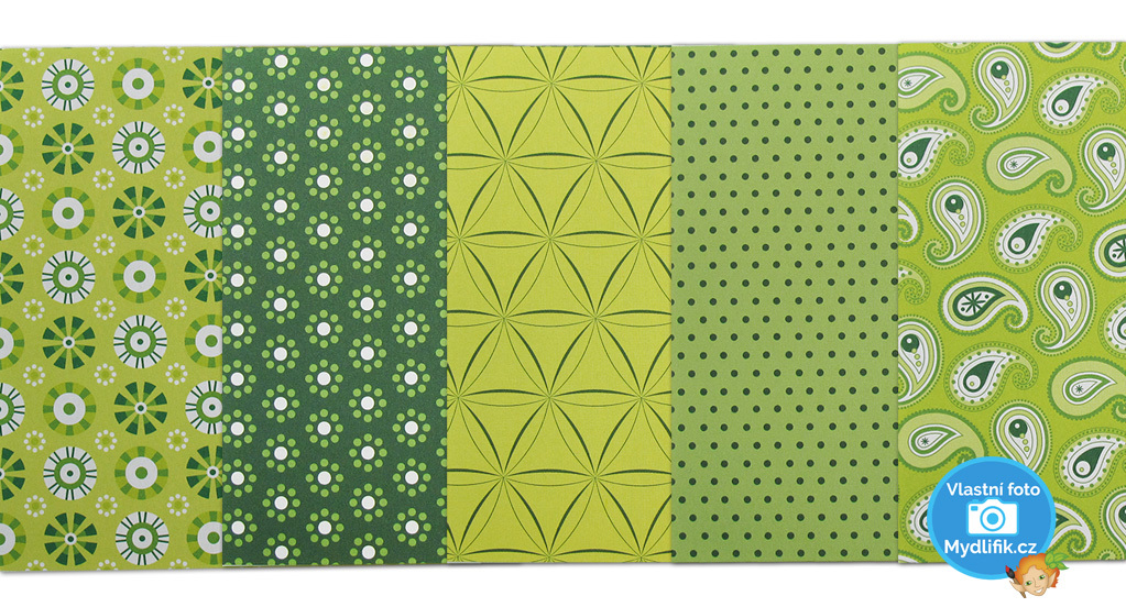 Origami papír Basics 80 g/m2 - 15 x 15 cm, 50 archů zelený