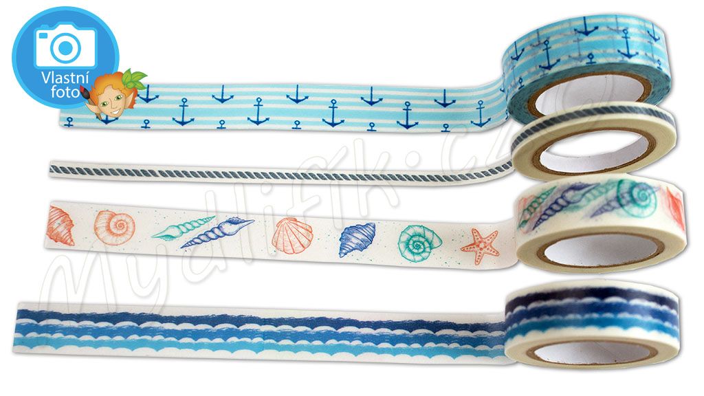 Folia 26424 - Washi pasky Maritim 4ks