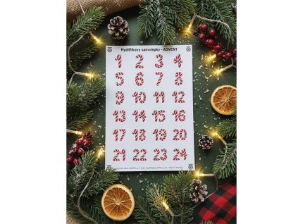 MYD002 - Samolepky Adventní čísla - cukrátka
