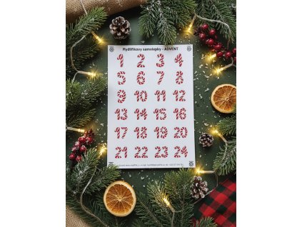 MYD002 - Samolepky Adventní čísla - cukrátka