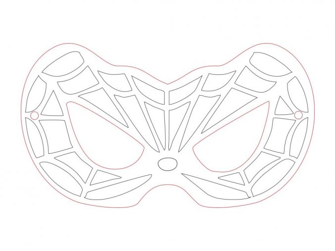 Radost v písku 13164 - šablona na pískování Maska na obličej, Spiderman