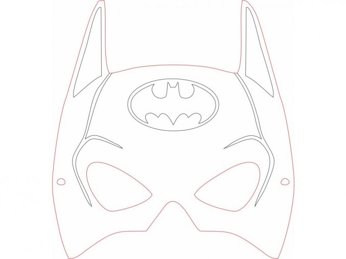 Radost v písku 13170 - šablona na pískování Maska na obličej, Batman