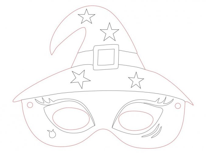 Radost v písku 13177 - šablona na pískování Maska na obličej, Kouzelník