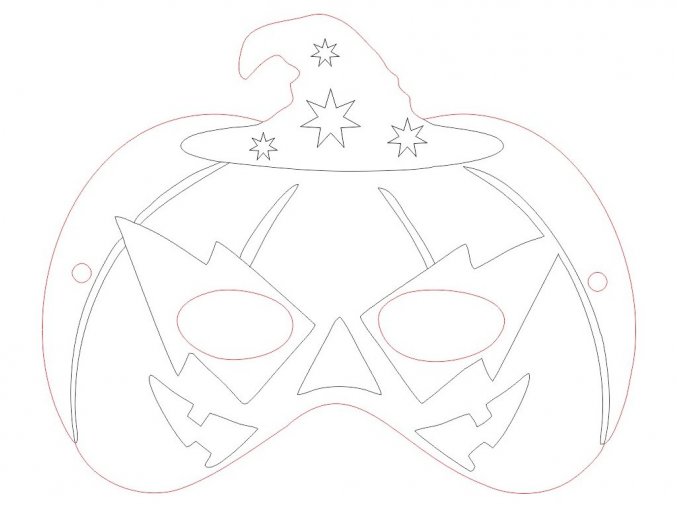 Radost v písku 13178 - šablona na pískování Maska na obličej, Halloween