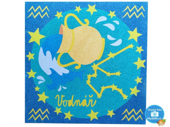 Radost v písku 1570 - šablona na pískování Horoskop Vodnář