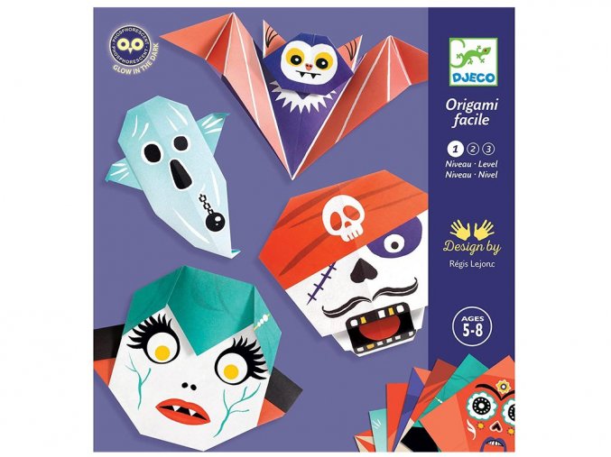 Djeco 08780 - Origami skládačky Děsivá strašidla