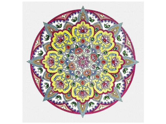 URSUS 43520003 - Diamantový obraz na plátně - Mandala, 30x30 cm