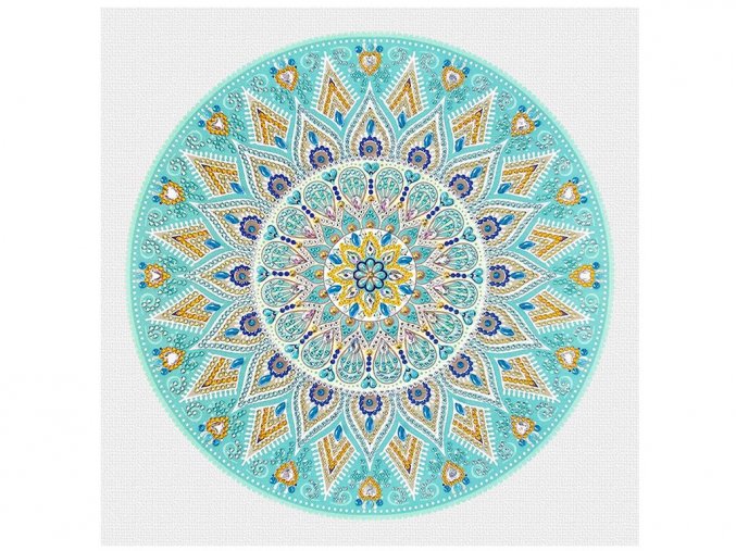 URSUS 43520005 - Diamantový obraz na plátně - Mandala, 30x30 cm