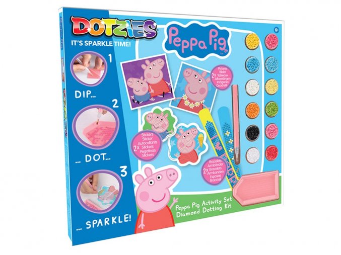 Dotzies DTZ10.010 Diamantové malování Velká sada - Peppa Pig