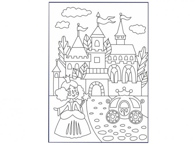 Radost v písku 13616 - šablona na pískování Princezna na zámku