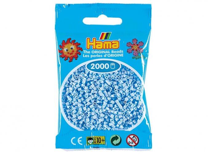 Hama 501-97 - zažehlovací korálky Mini - ledově modré, 2 000 ks