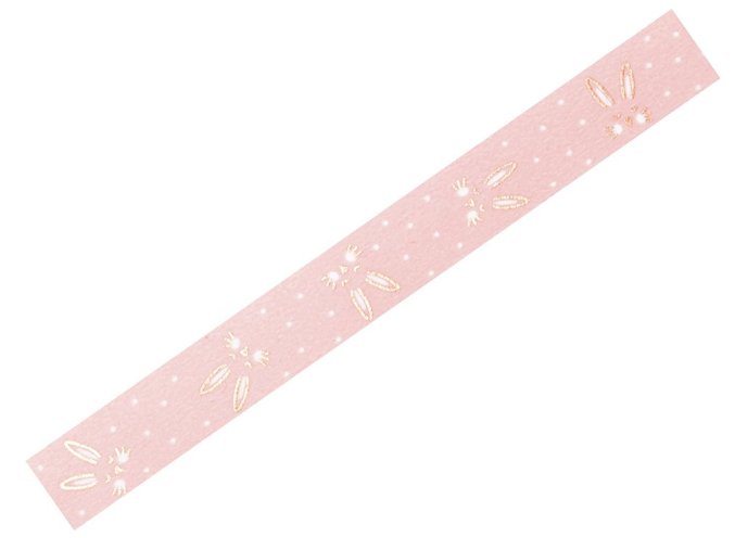 Folia 26128 - Dekorační lepicí páska, washi páska - Zajíček s měděnými odlesky