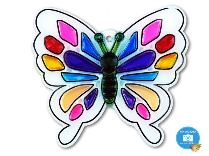 Závěsná šablona pro barvy na sklo - motýl