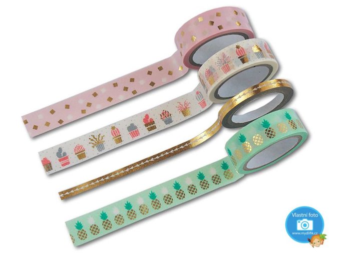 Folia 26418 - Washi tape - motiv ZLATÁ