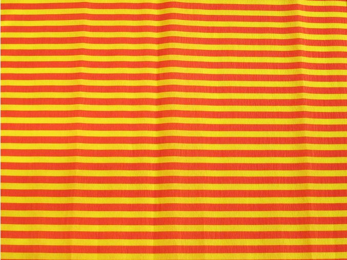 Krepový papír pruhovaný - 9755/66 - žluto-červený