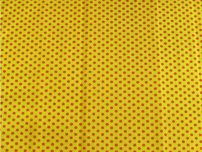 Krepový papír puntíkatý - 9755/59 - žluto-červený