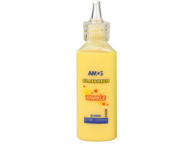 AMOS 1560 - Slupovací barva se třpytkami - žlutá, 22 ml