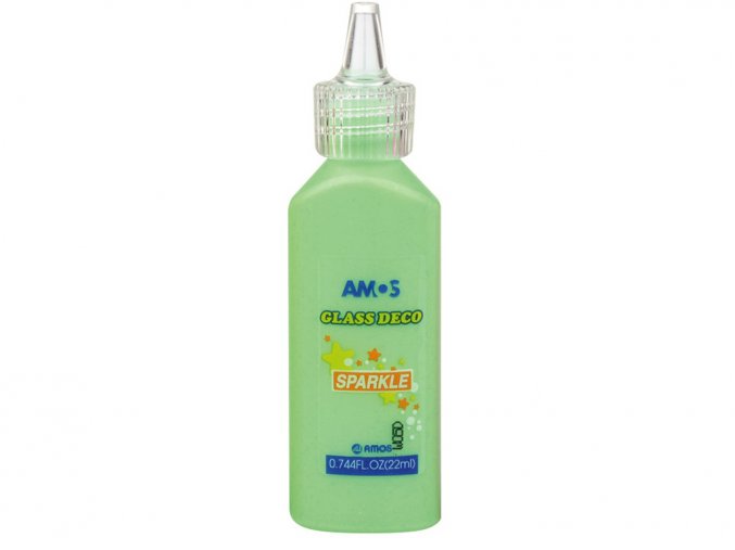 AMOS 1560 - Slupovací barva se třpytkami - zelená, 22 ml