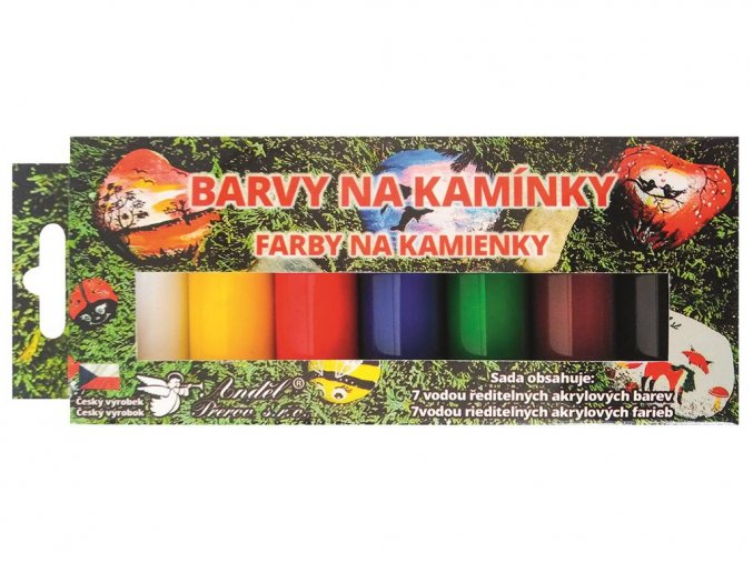 Anděl 6123 - Barvy na kamínky akrylové 7x15 g