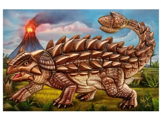 Anděl 6624 - Samolepicí skládačka Ankylosaurus 14x25 cm