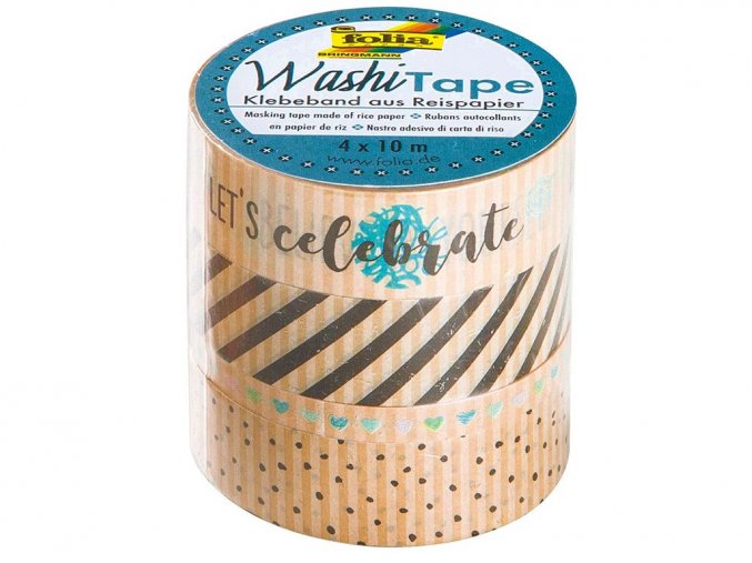 Folia 26447 - Washi tape - dekorační páska, kraft papír