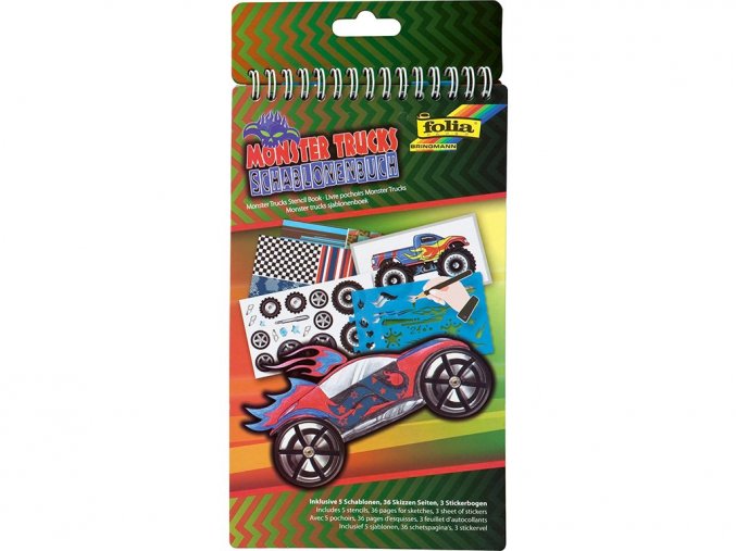 Folia 41104 - Kniha se šablonami - Monster truck