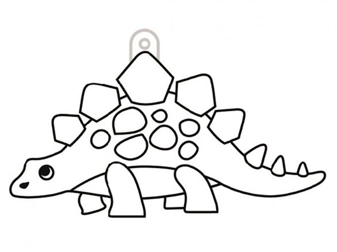 závěsná šablona pro barvy na sklo - stegosaurus