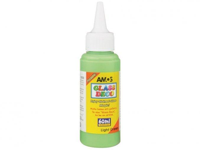 AMOS 1503 - Slupovací barva na sklo - ZELENÁ SVĚTLÁ, 60 ml