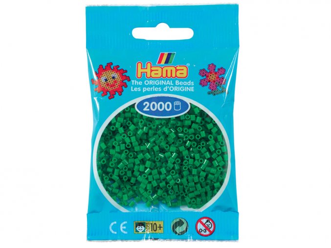 Hama 501-10 - zažehlovací korálky Mini - zelené, 2 000 ks