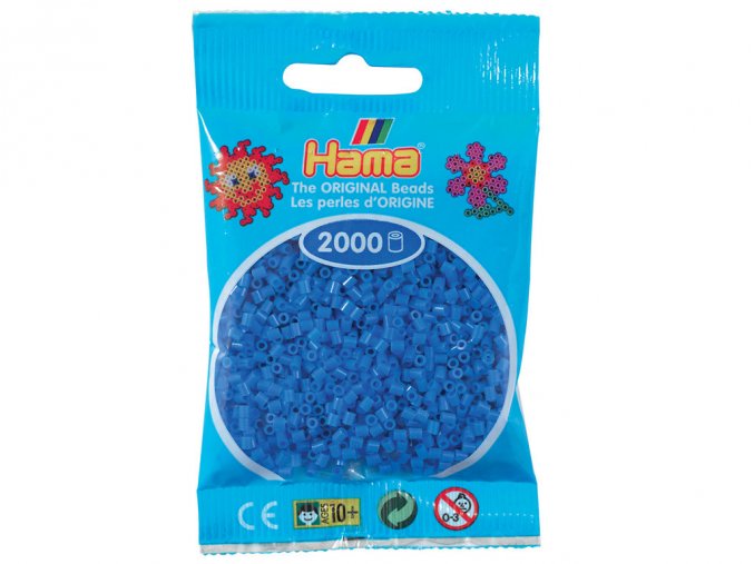 Hama 501-09 - zažehlovací korálky Mini - modré, 2 000 ks