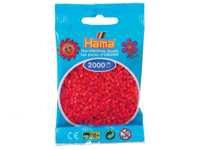 Hama 501-05 - zažehlovací korálky Mini - červené, 2 000 ks