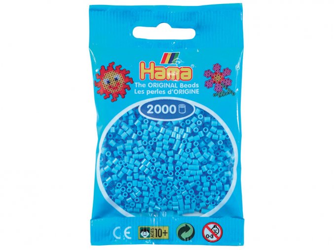 Hama 501-46 - zažehlovací korálky Mini - pastelově modré, 2 000 ks