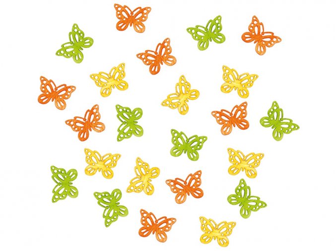 Anděl Přerov 3904 - Motýl dřevěný 2 cm, 24 ks