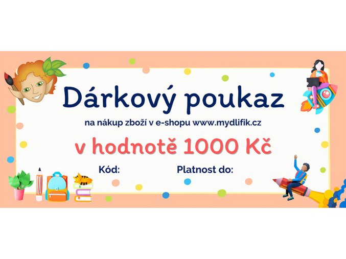 Mydlifíkův dárkový poukaz - 1000 Kč