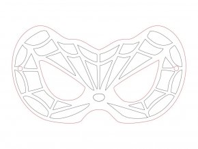 Radost v písku 13164 - šablona na pískování Maska na obličej, Spiderman