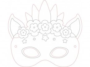 Radost v písku 13166 - šablona na pískování Maska na obličej, Princezna