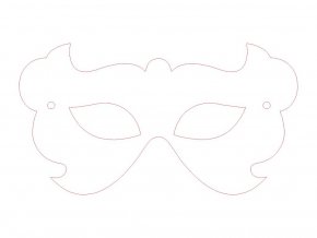 Radost v písku 13167 - šablona na pískování Maska na obličej, vzor 4