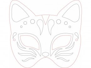 Radost v písku 13169 - šablona na pískování Maska na obličej, Kočička