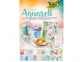 Folia 48749 - Blok s motivem Aquarell, 20 listů, 270g/m2