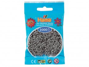 Hama 501-17 - zažehlovací korálky Mini - šedé, 2 000 ks